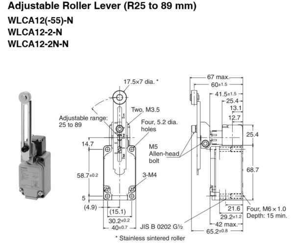 Omron WLCA12-2N-N Limit Switch - Image 2