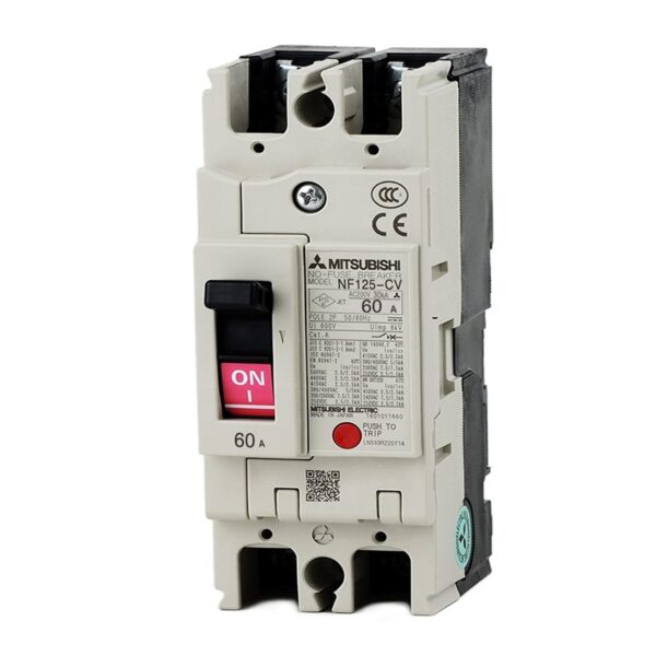 Mitsubishi NF125-CV 2P 60A Molded Case Circuit Breaker (MCCB)