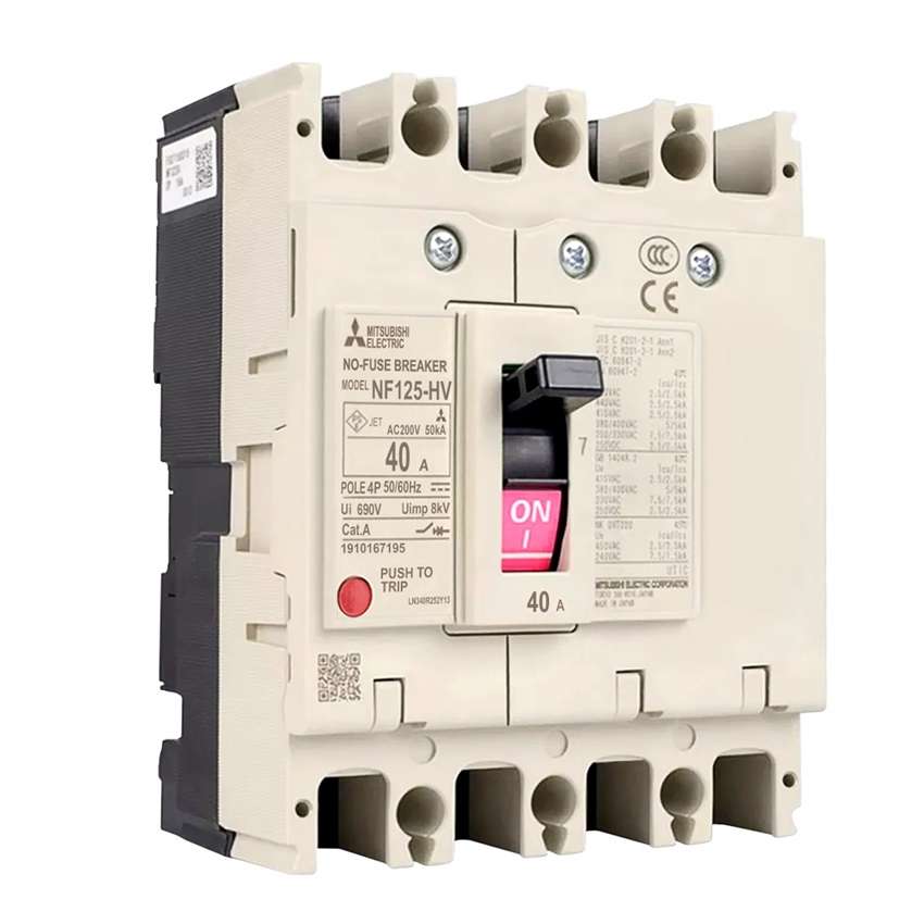 Mitsubishi NF125-HV 4P 40A Molded Case Circuit Breaker (MCCB)
