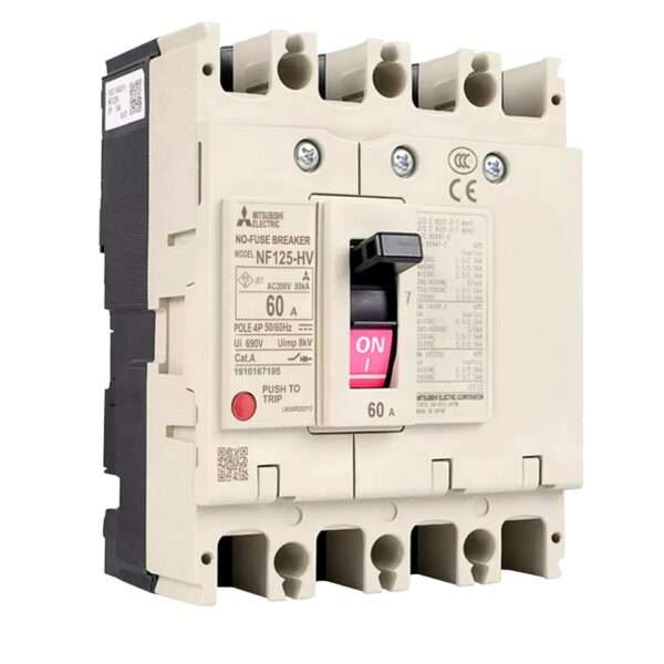 Mitsubishi NF125-HV 4P 60A Molded Case Circuit Breaker (MCCB)