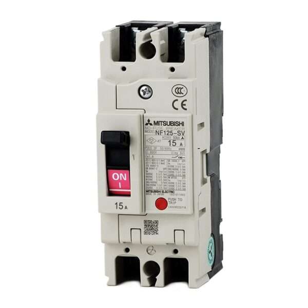 Mitsubishi NF125-SV 2P 15A Molded Case Circuit Breaker (MCCB)