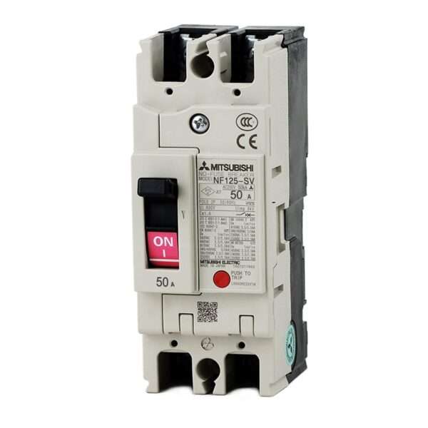 Mitsubishi NF125-SV 2P 50A Molded Case Circuit Breaker (MCCB)