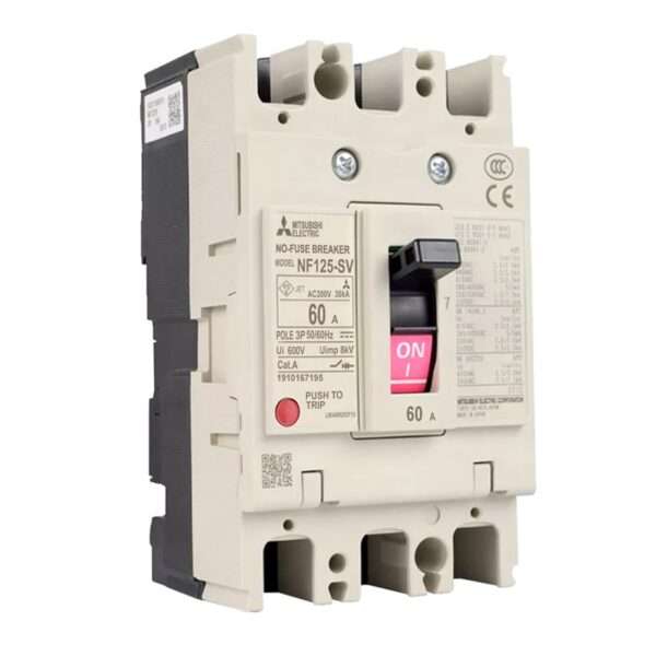 Mitsubishi NF125-SV 3P 60A Molded Case Circuit Breaker (MCCB)