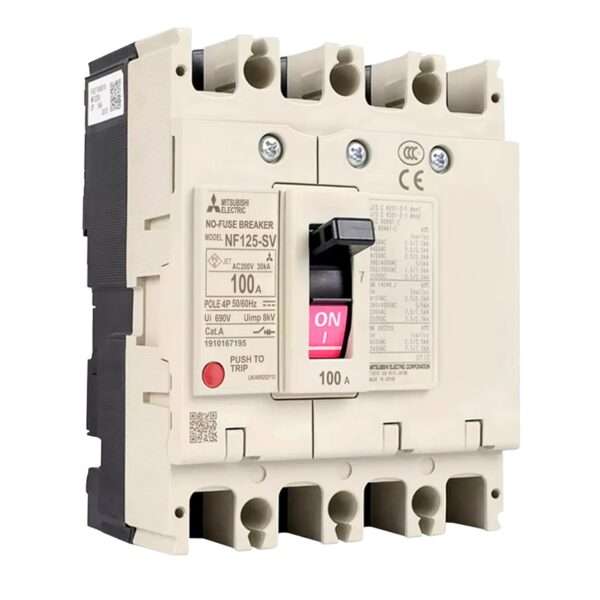 Mitsubishi NF125-SV 4P 100A Molded Case Circuit Breaker (MCCB)