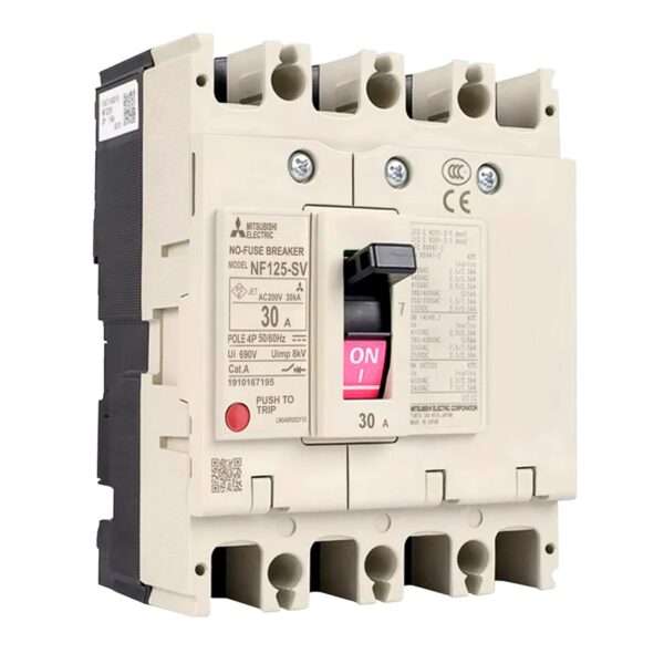 Mitsubishi NF125-SV 4P 30A Molded Case Circuit Breaker (MCCB)