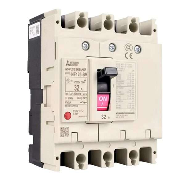 Mitsubishi NF125-SV 4P 32A Molded Case Circuit Breaker (MCCB)