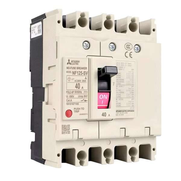 Mitsubishi NF125-SV 4P 40A Molded Case Circuit Breaker (MCCB)