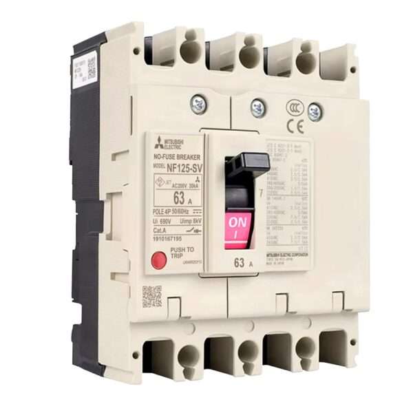 Mitsubishi NF125-SV 4P 63A Molded Case Circuit Breaker (MCCB)