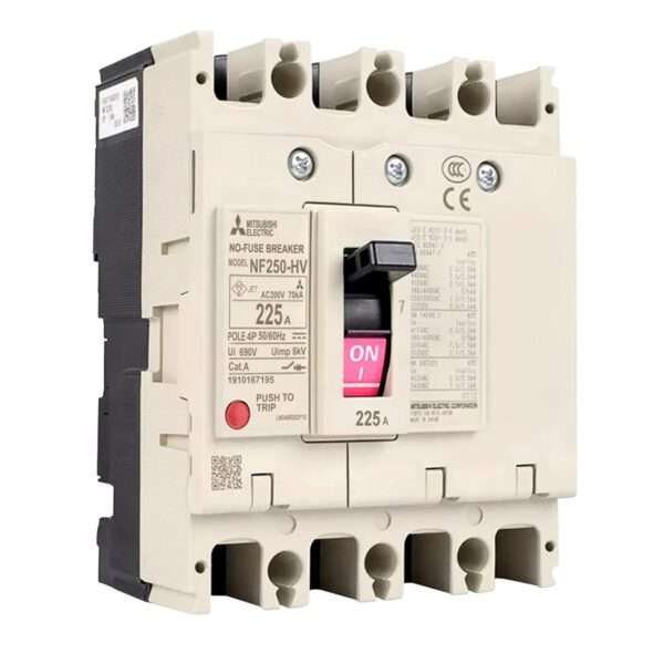Mitsubishi NF250-HV 4P 225A Molded Case Circuit Breaker (MCCB)