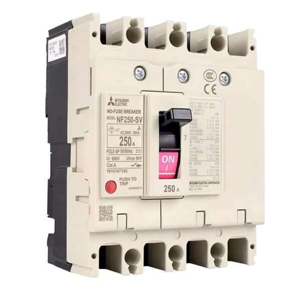 Mitsubishi NF250-SV 4P 250A Molded Case Circuit Breaker (MCCB)