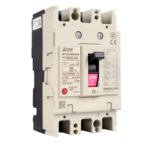 Mitsubishi NF63-HV 3P 20A Molded Case Circuit Breaker (MCCB)