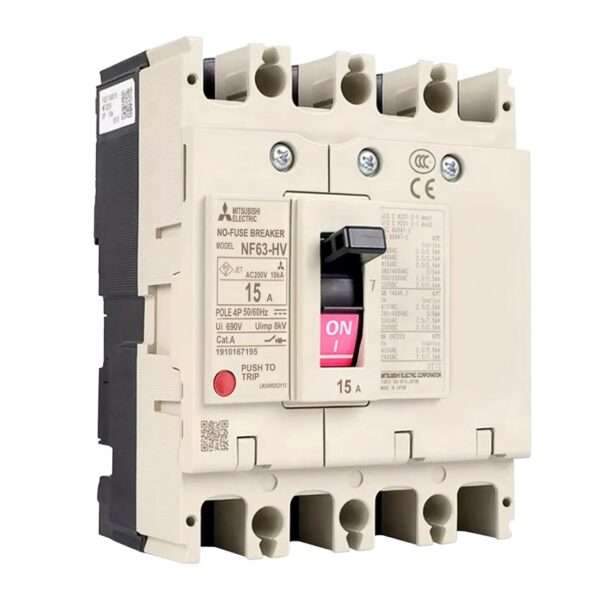 Mitsubishi NF63-HV 4P 15A Molded Case Circuit Breaker (MCCB)