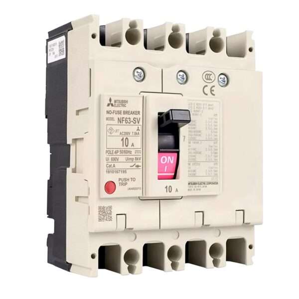 Mitsubishi NF63-SV 4P 10A Molded Case Circuit Breaker (MCCB)