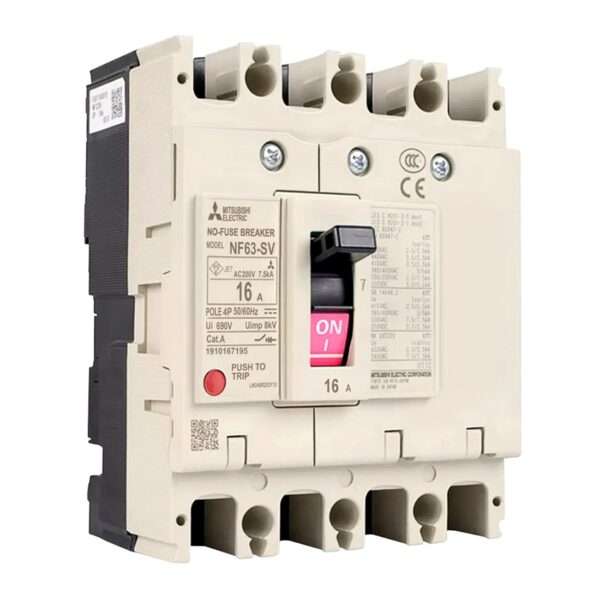 Mitsubishi NF63-SV 4P 16A Molded Case Circuit Breaker (MCCB)