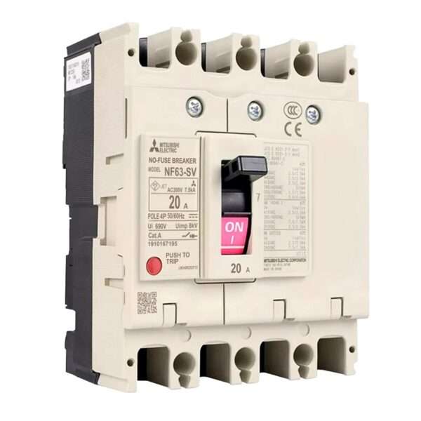 Mitsubishi NF63-SV 4P 20A Molded Case Circuit Breaker (MCCB)