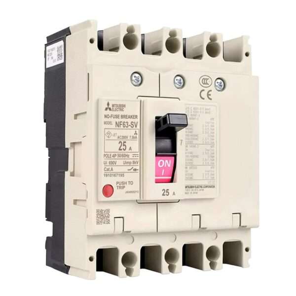 Mitsubishi NF63-SV 4P 25A Molded Case Circuit Breaker (MCCB)