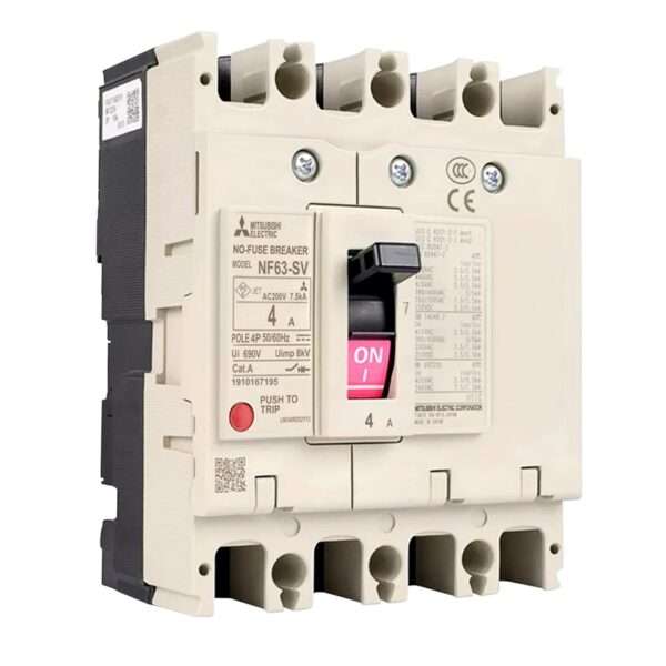 Mitsubishi NF63-SV 4P 4A Molded Case Circuit Breaker (MCCB)