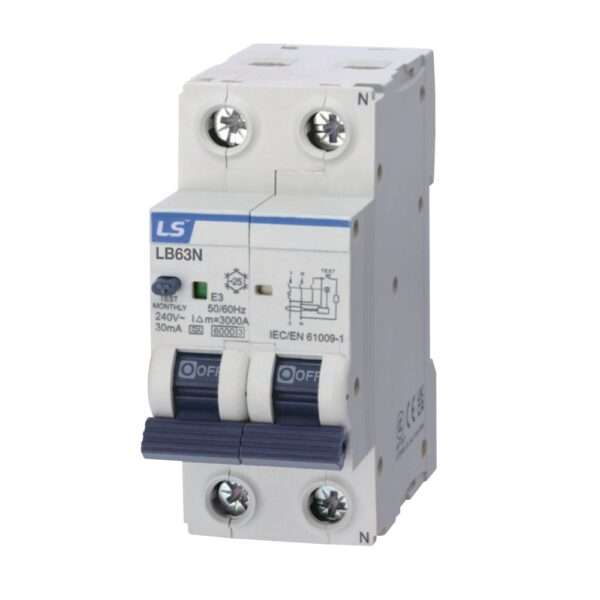 LS LB63N 1P+N C16 30mA AC-type Residual current circuit breakers with overcurrent protection (RCBO)