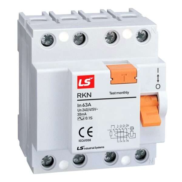 LS RKN 3P+N 63A 30mA Residual current circuit breakers (RCCB)
