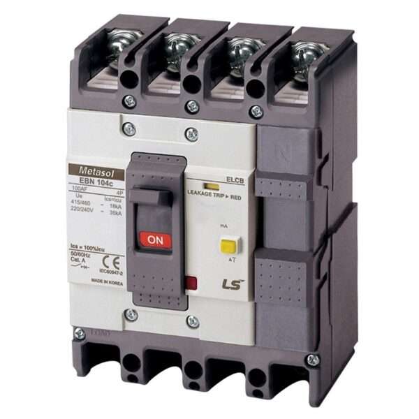 LS EBN104c 75A 100/200/500mA Earth Leakage Circuit Breaker (ELCB)