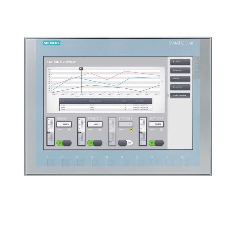 Siemens 6AV2123-2MB03-0AX0 SIMATIC HMI, KTP1200 Basic, Basic Panel, Key/touch operation, 12" TFT display