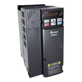 Delta MS300 servo drive unit with digital display and control buttons on the front panel, used for controlling servo motors.