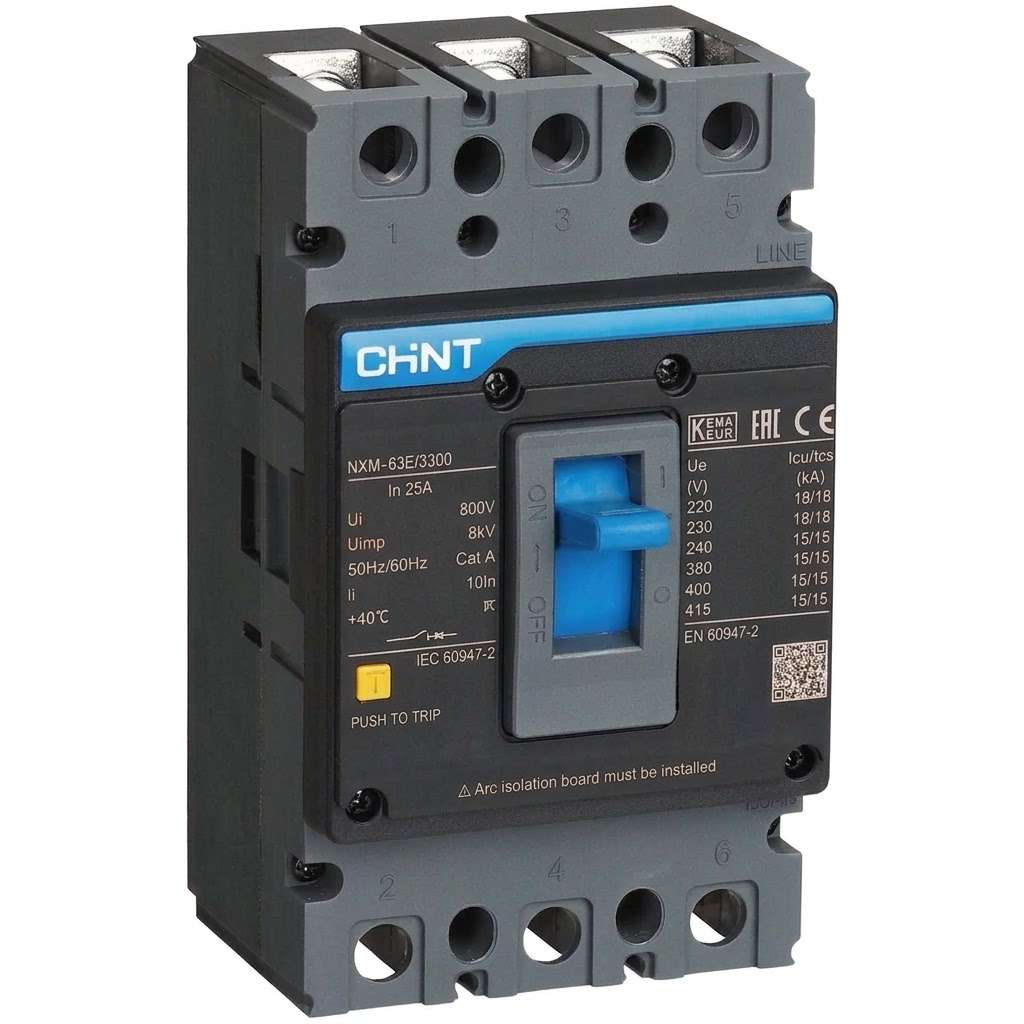 CHINT NXM-63E/3300 25A 15kA 3P MCCB Molded Case Circuit Breaker